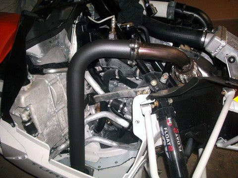 [ 761-0033 ] 2012-2015 Arctic Cat Pro Climb / Cross 1100 Turbo / ZR / XF / M 9000 Turbo 2 1/2" Straight Pipe (Black)