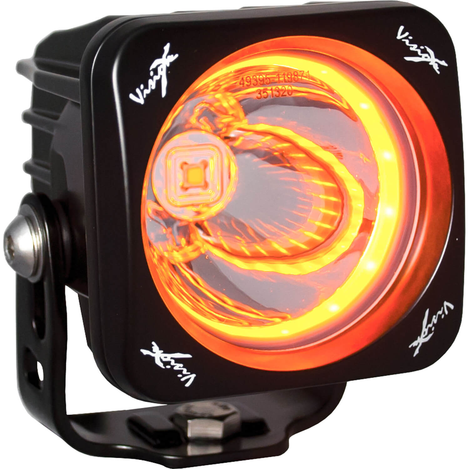3" Optimus Square 15º Beam with Amber Halo LED Light Kit
