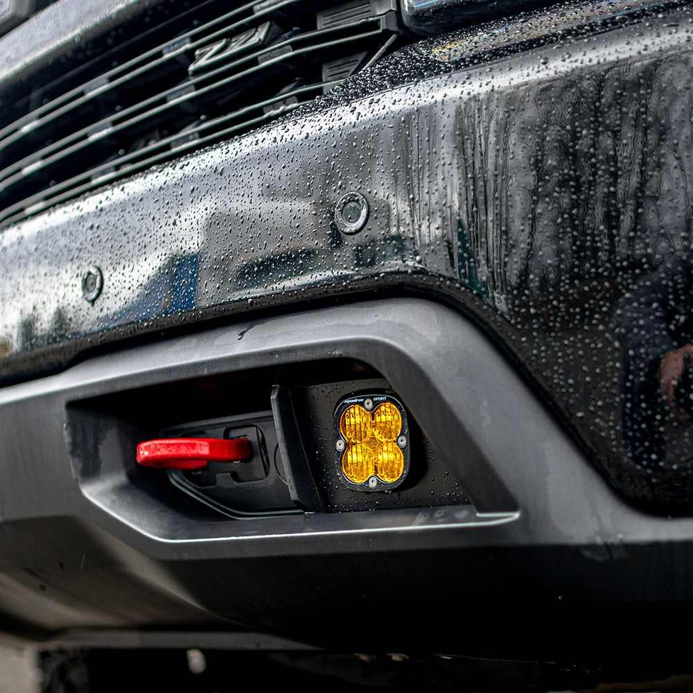 Silverado 1500 2019 Fog Pocket Mount Kit Pro Amber FPK Sport WC Baja Designs