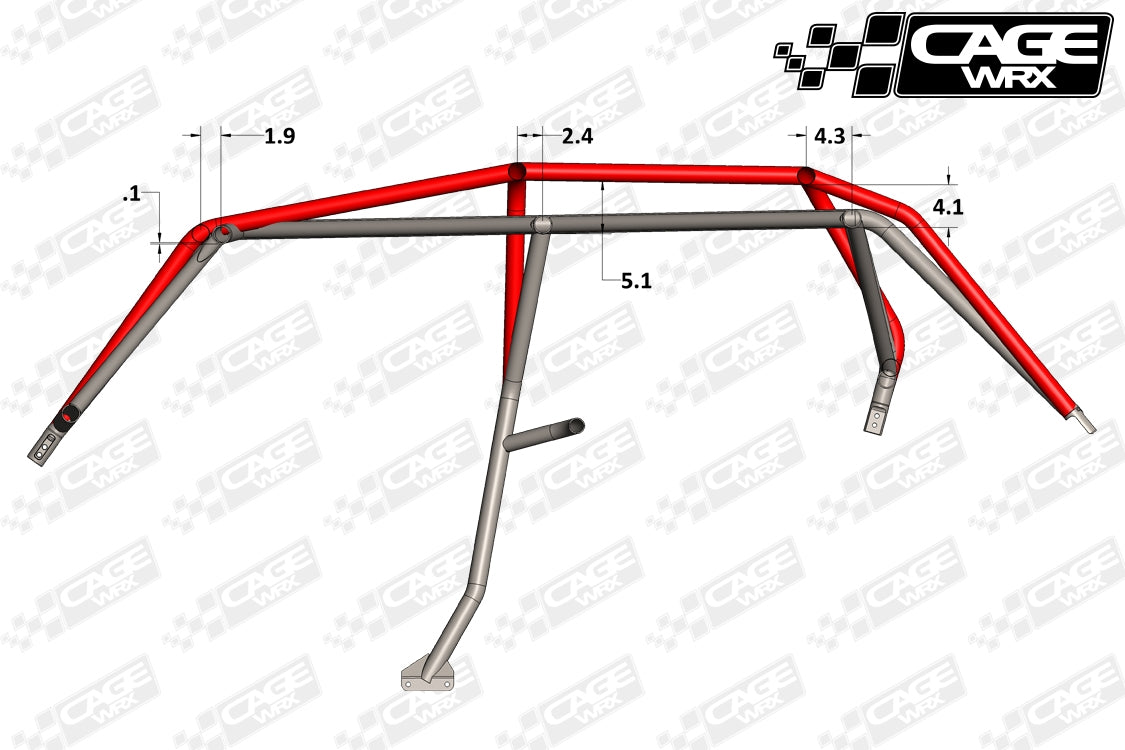 Polaris RZR XP4 / XP4 Turbo (2014-2018) Roll Cage KIT | "BAJA SPEC"