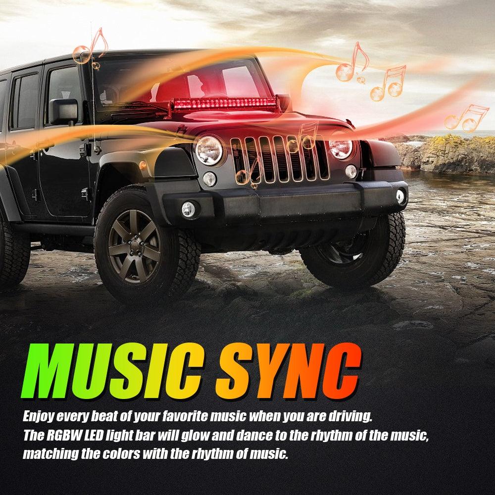 New 22 Inch V-PRO Series Straight RGBW Color Changing Off Road Led Light Bar for ATV UTV SIDE BY SIDES