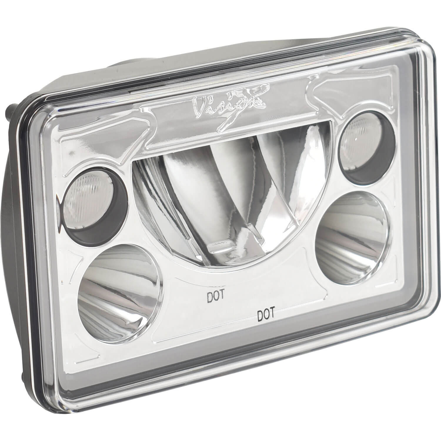 Single 4x6 Rectangle VX Amber Halo Headlight (with Low-High-Halo)