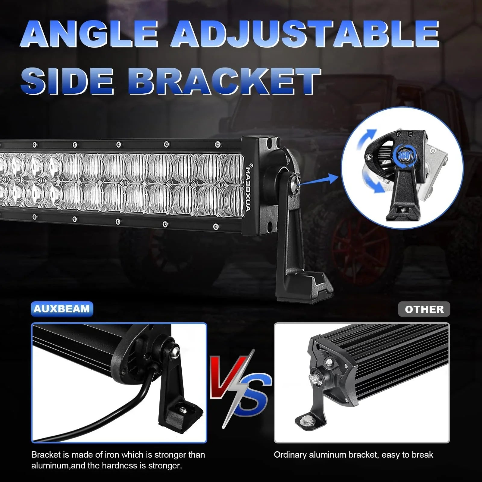 5D Series 50 Inch Combo Beam Dual Row Curved Off Road LED Light Bar