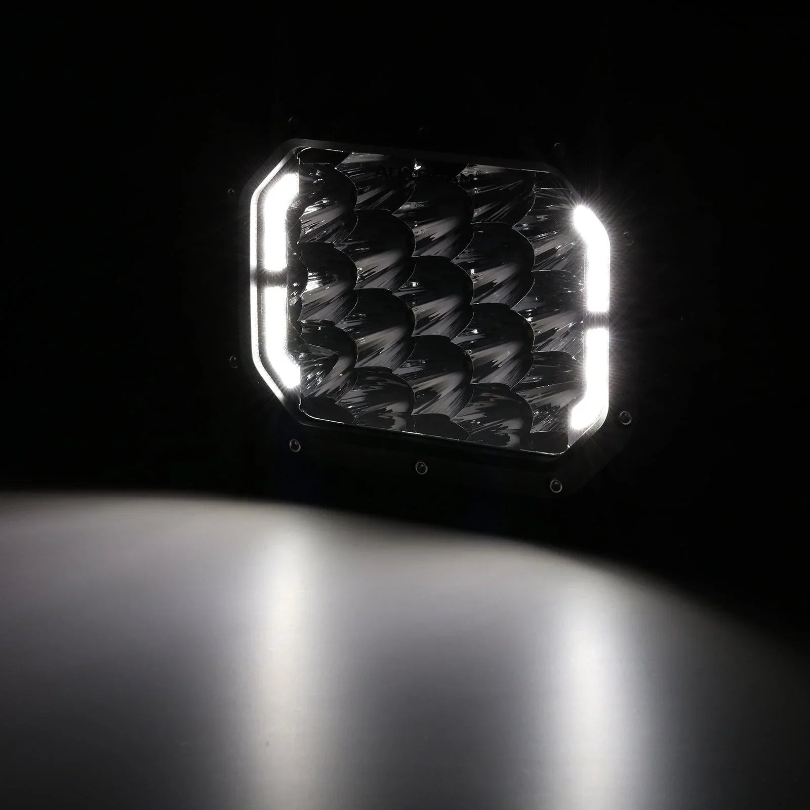 7x5 Inch Rectangle LED Pods White Spot Driving Lights with DRL FOR ATV UTV SIDE BY SIDE 4X4