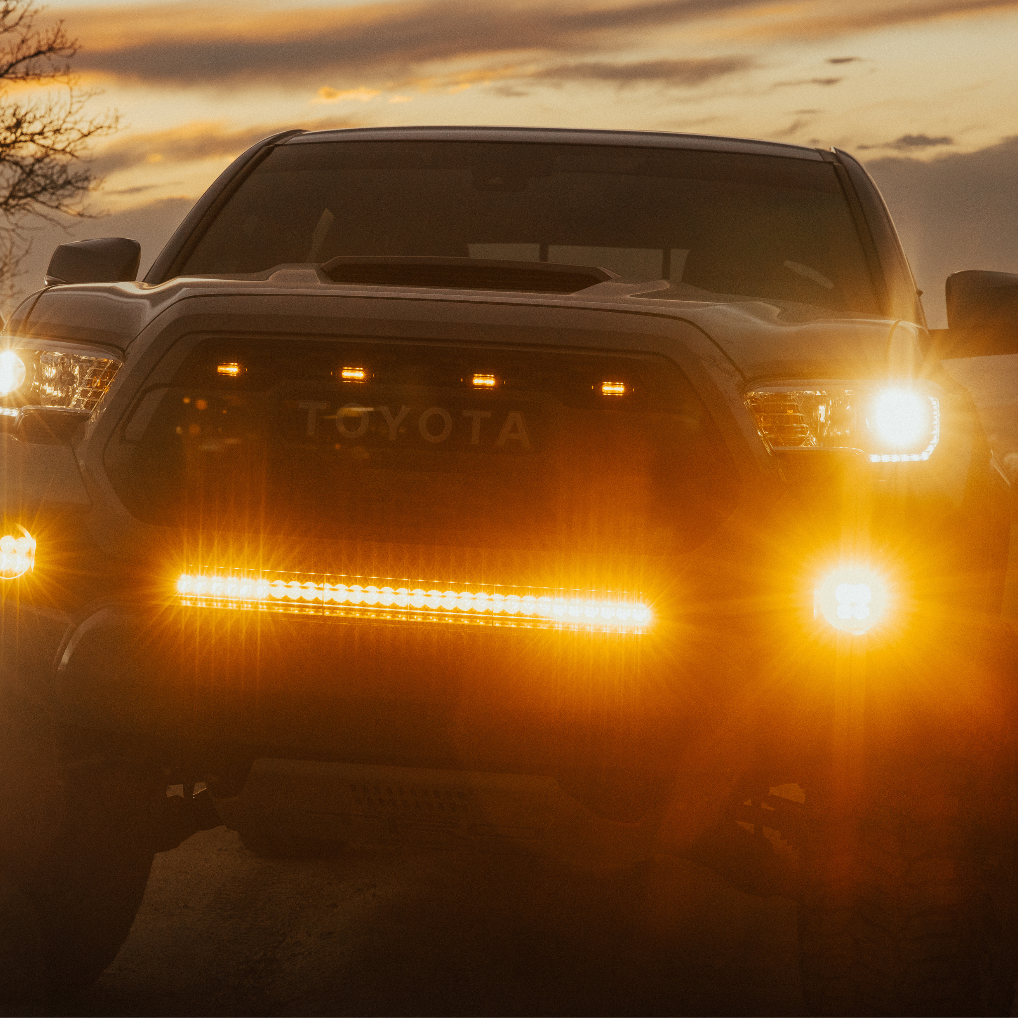Toyota Tacoma - Behind The Grille - 30 Inch Light Bar - Amber Lens