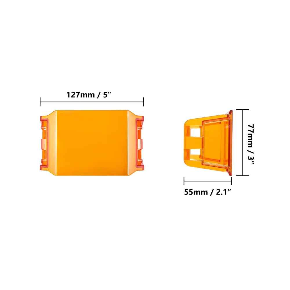 V-MAX Series 4/5/7 Inch LED Pod Lights Dark Amber Cover Light Shield Cover