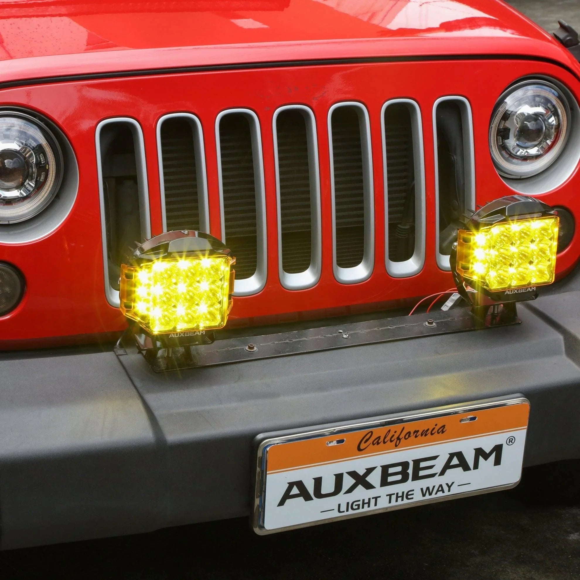 V-MAX Series 4/5/7 Inch Spot Beam Side Shooter LED Pod Lights with Amber DRL