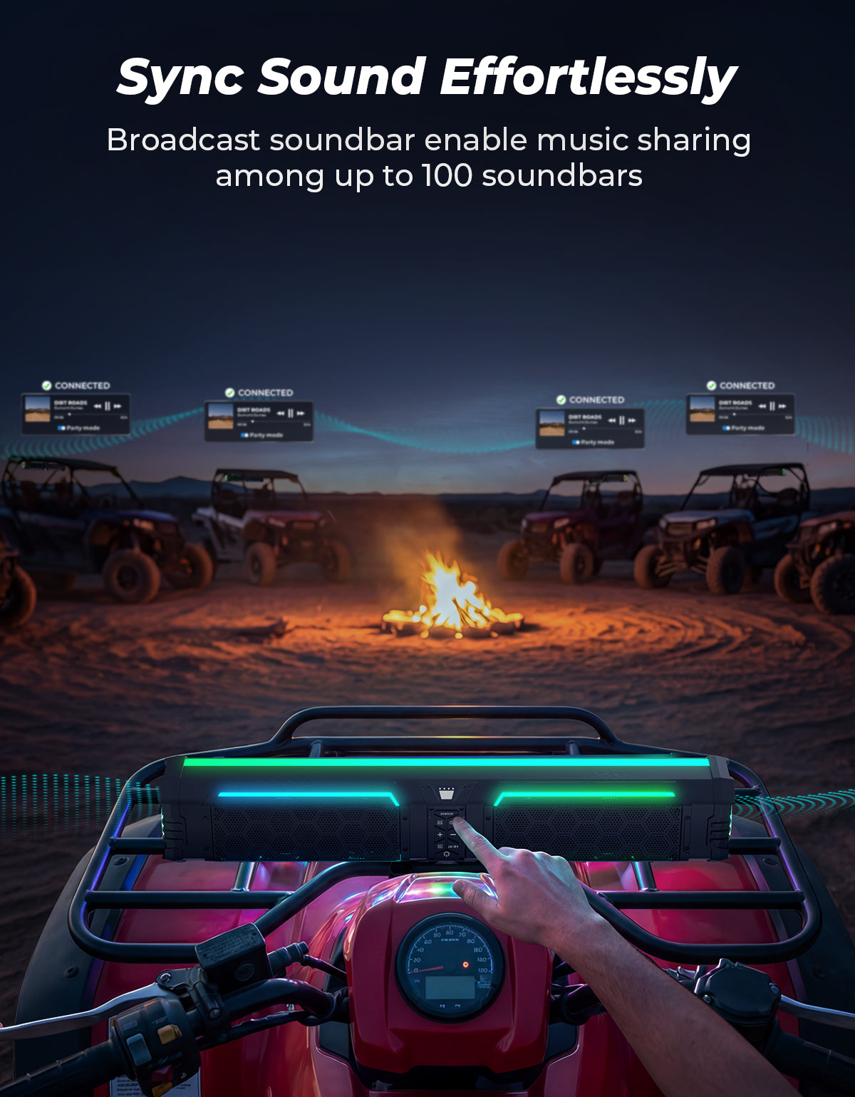 Midnight 80 Gen2 Soundbar for Can-Am Polaris