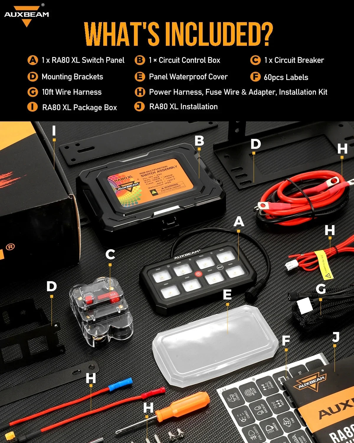 RGB Series 4/6/8/12 Gang LED Switch Panel,Off Road Light Controller