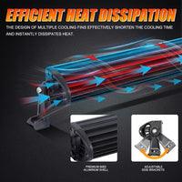 22 Inch-52 Inch 5D Series Straight/Curved Combo Beam Double Row LED Light Bar for 2015 Chevy Silverado 1500 2500 3500