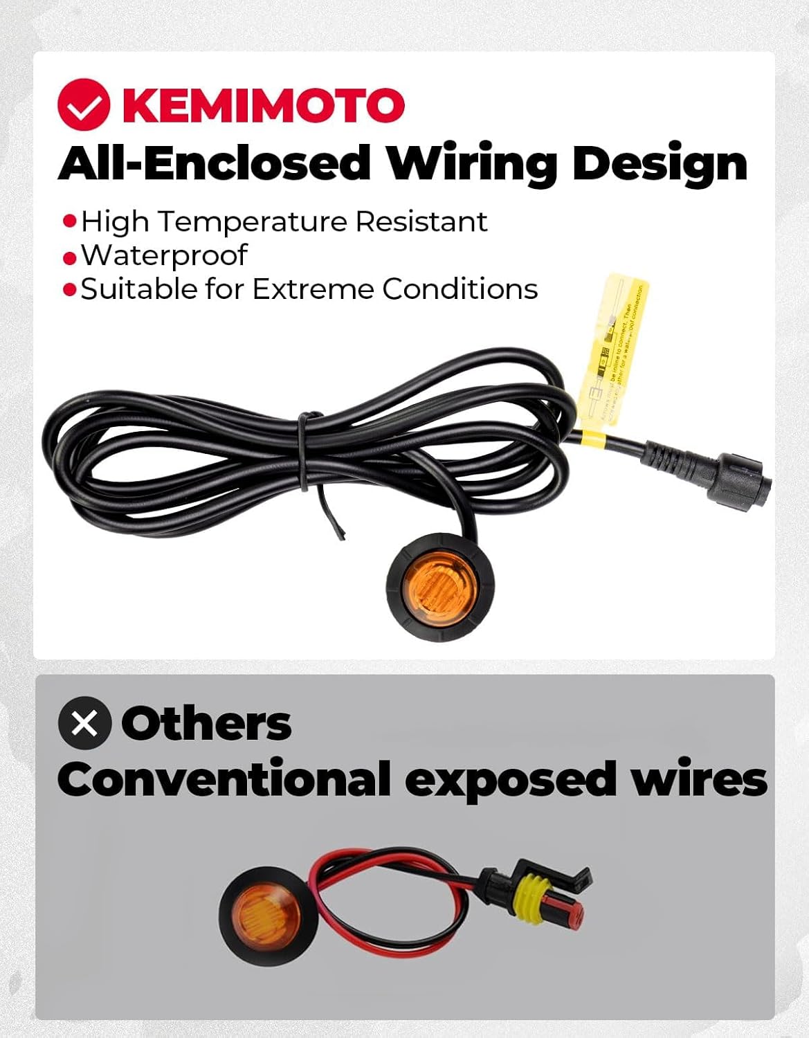 Universal Plug & Play Turn Signal Kit With Rocker Switch & 110D Horn - Kemimoto