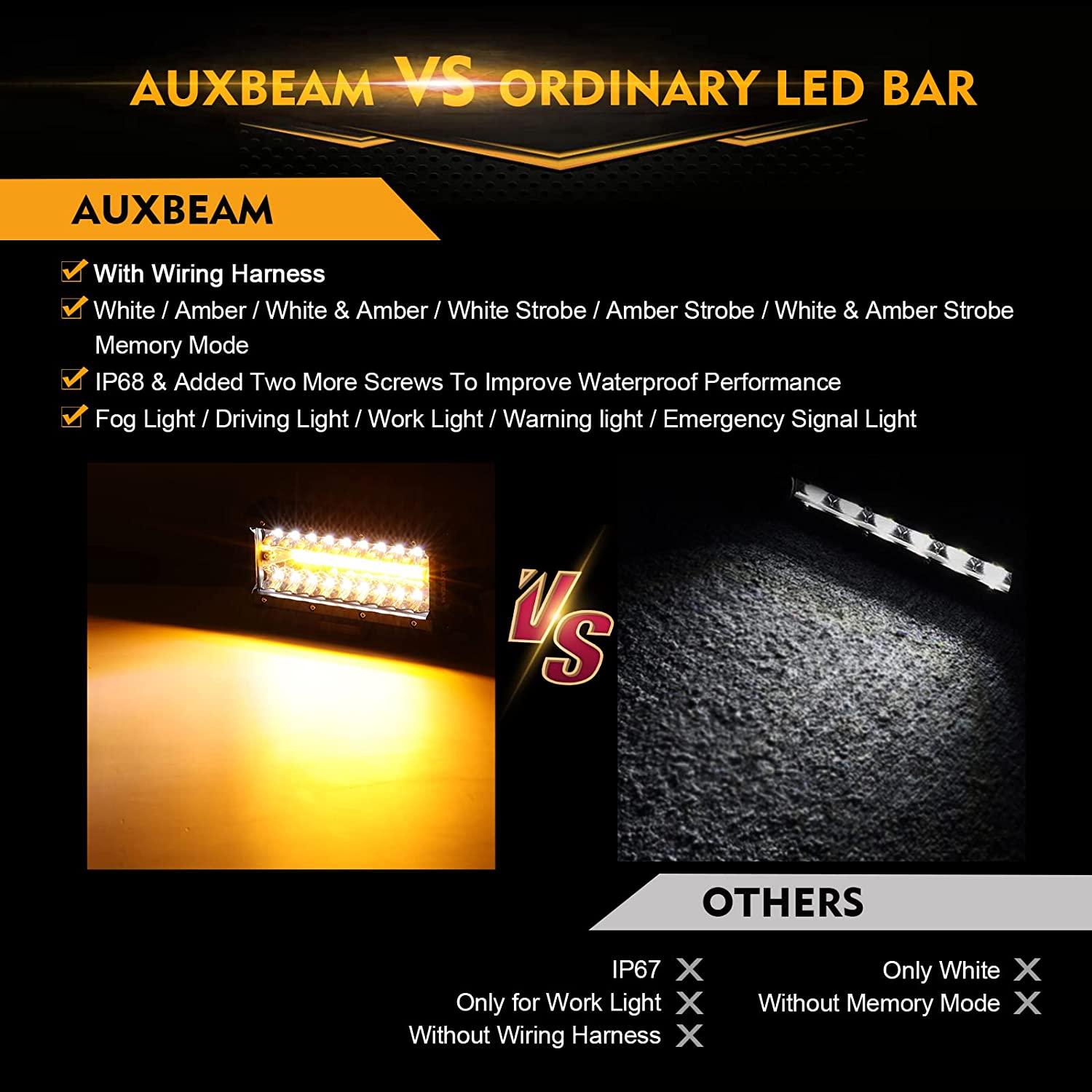 6 Modes Series 7 Inch 150W White&Amber LED Light Bar