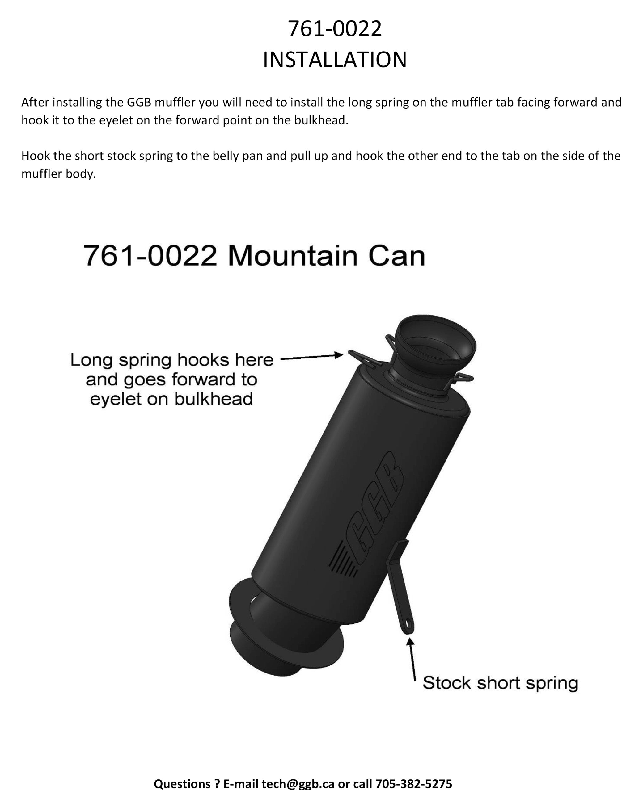 2003-2006 Arctic Cat  F5/F6/F7 500 EFI/600 EFI/700 EFI Mountain Muffler