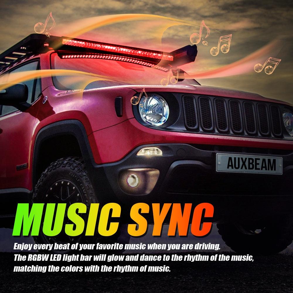 New 42 Inch V-PRO Series Straight RGBW Color Changing Off Road Led Light Bar for ATV UTV SIDE BY SIDES