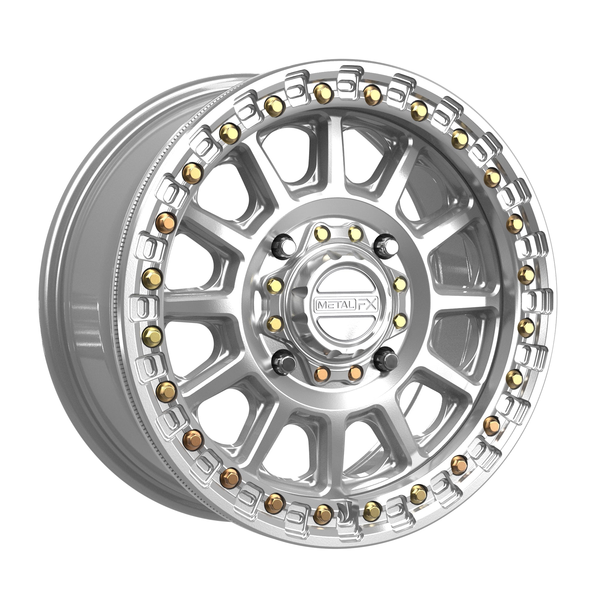 Rampage Beadlock | Gloss Silver Machined