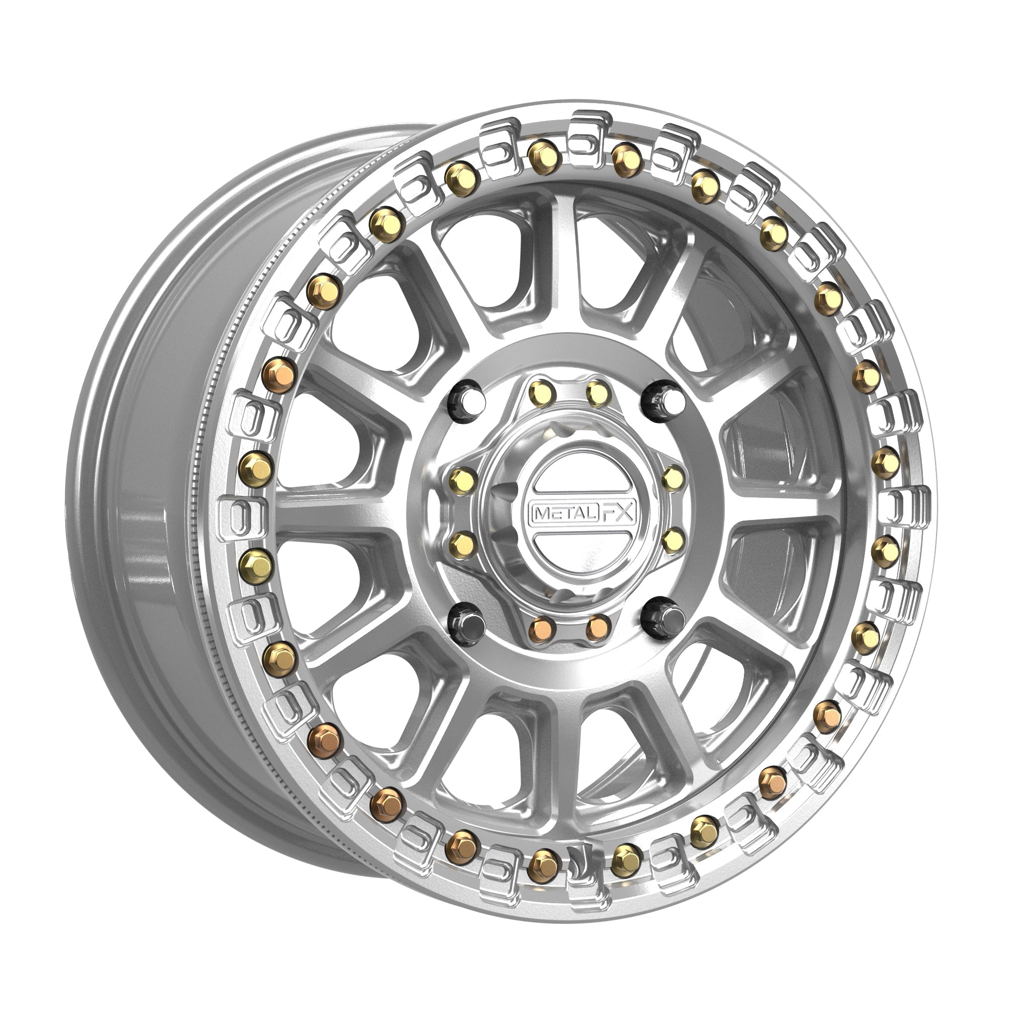 Rampage Beadlock | Gloss Silver Machined