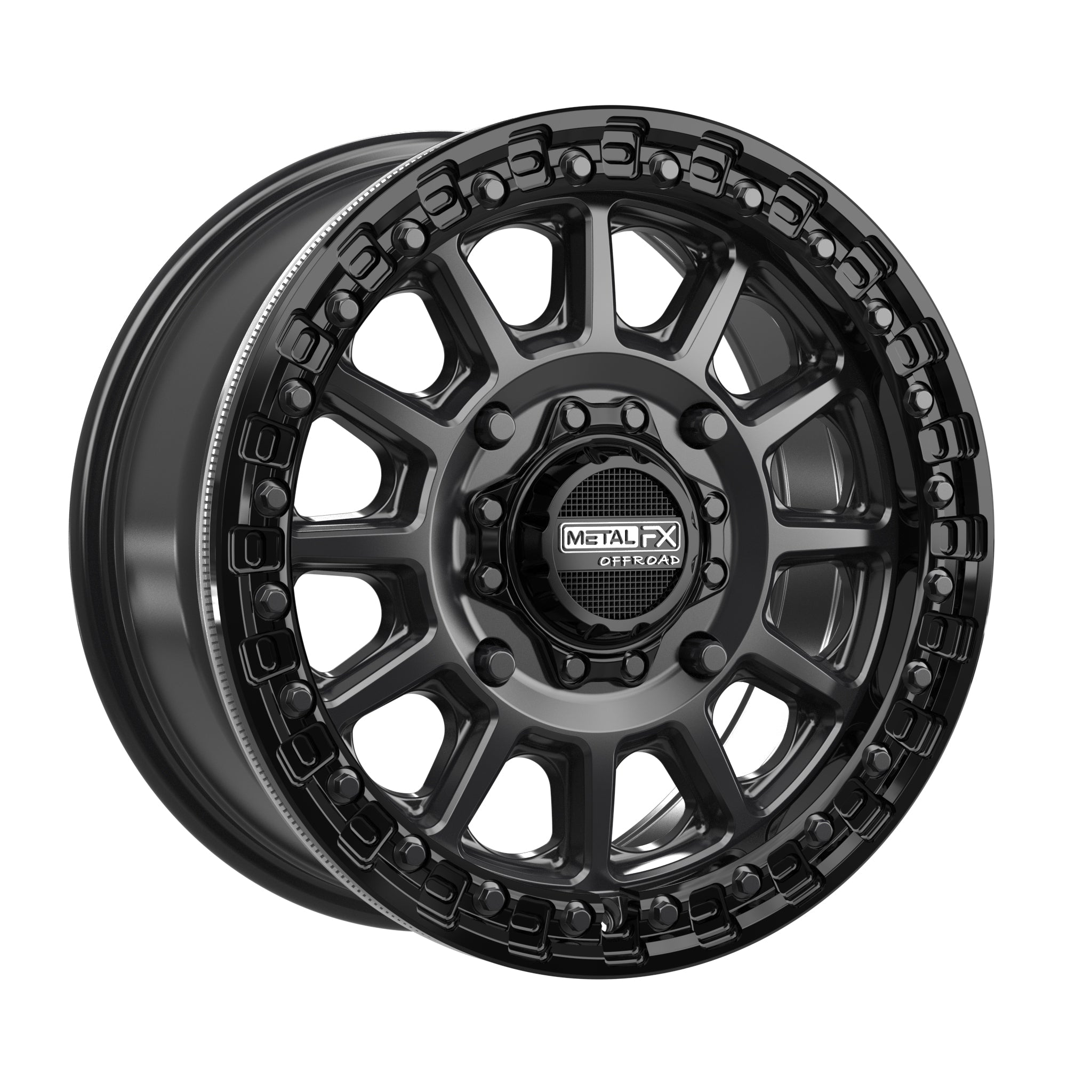 Rampage Beadlock | Satin Black w/ Gloss Black Ring