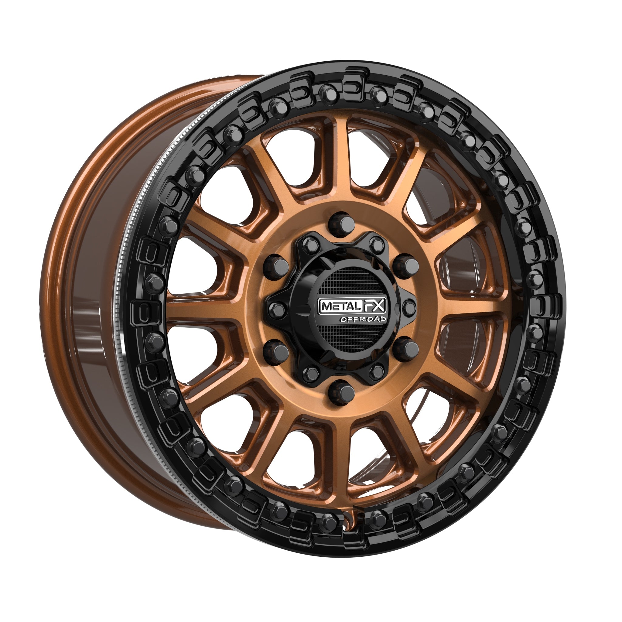 Rampage 6R Beadlock | Smoked Bronze w/ Gloss Black Ring