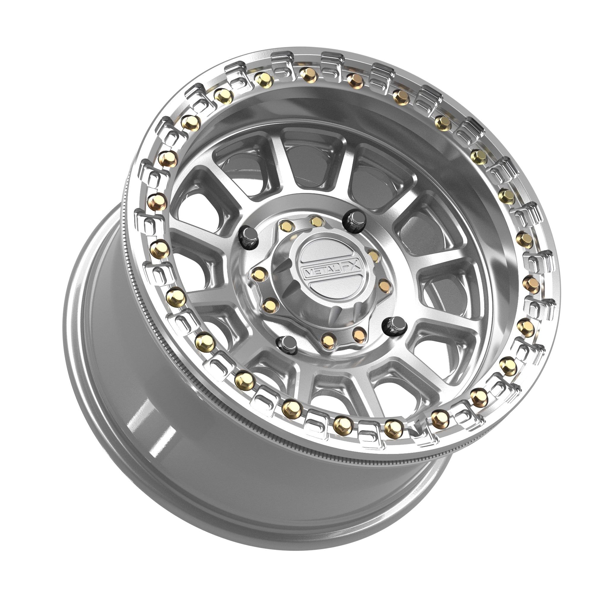 Rampage Beadlock | Gloss Silver Machined