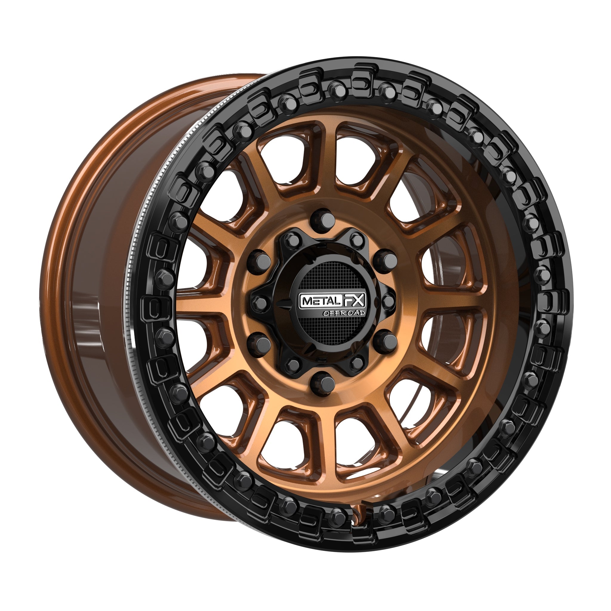 Rampage 6R Beadlock | Smoked Bronze w/ Gloss Black Ring