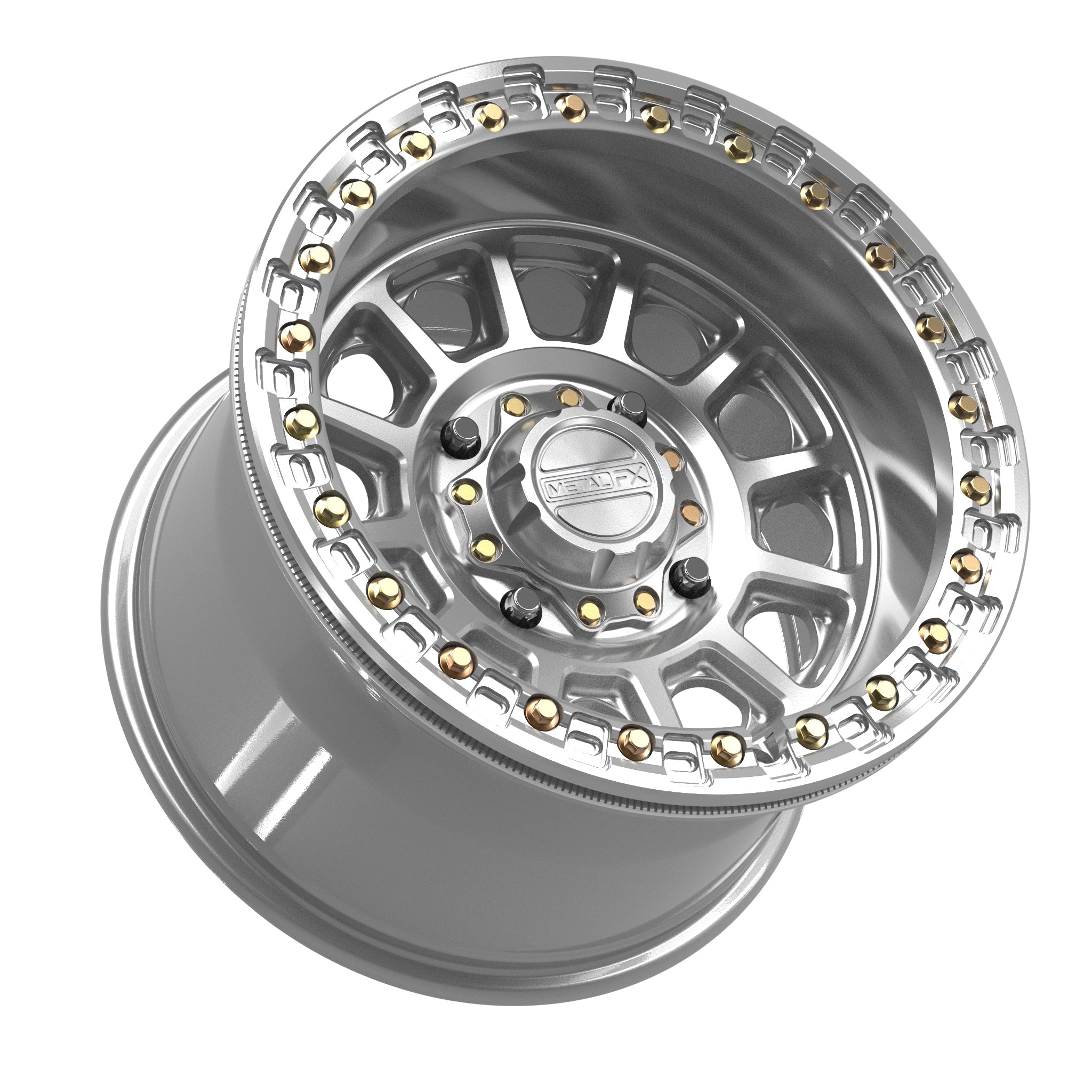Rampage Beadlock | Gloss Silver Machined