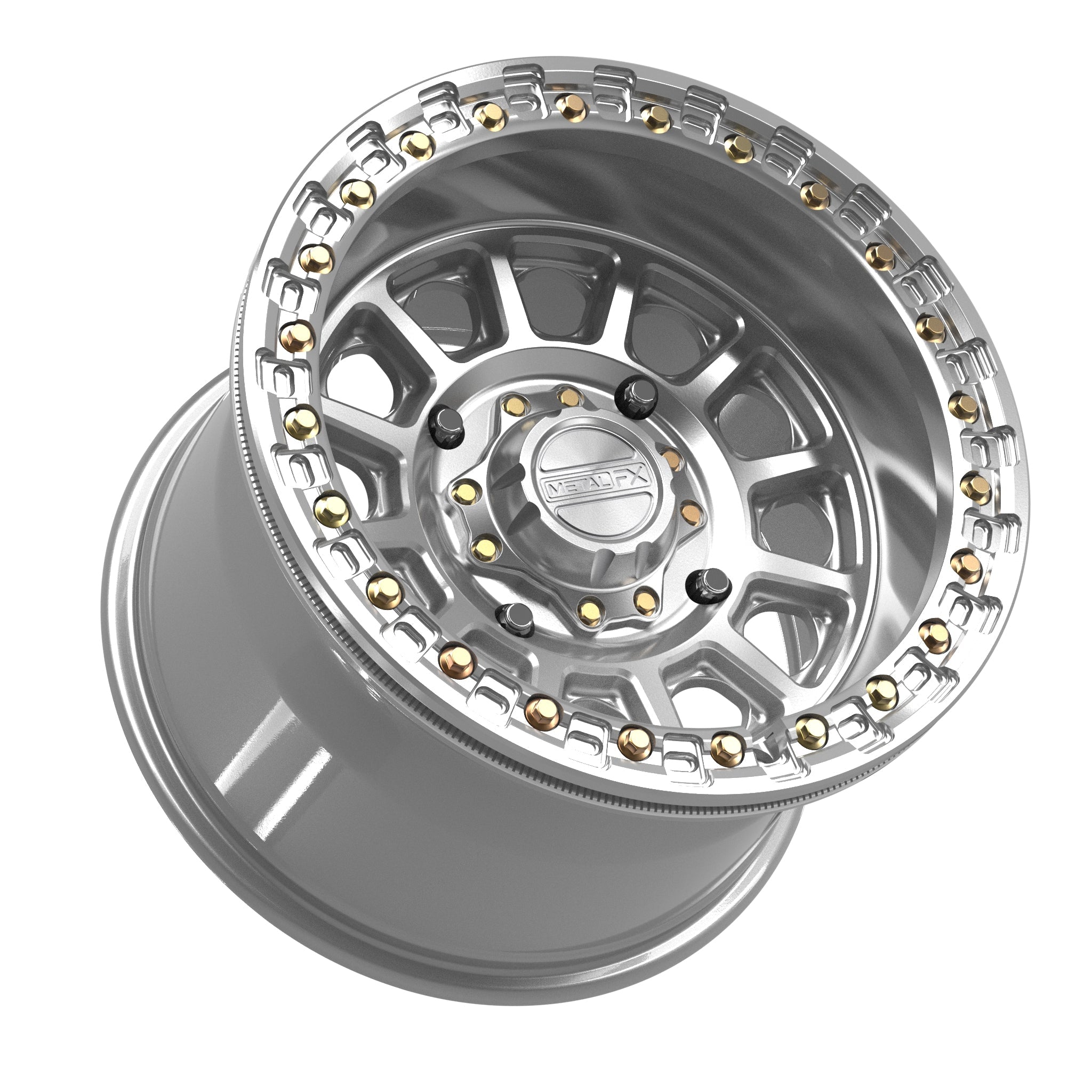 Rampage Beadlock | Gloss Silver Machined
