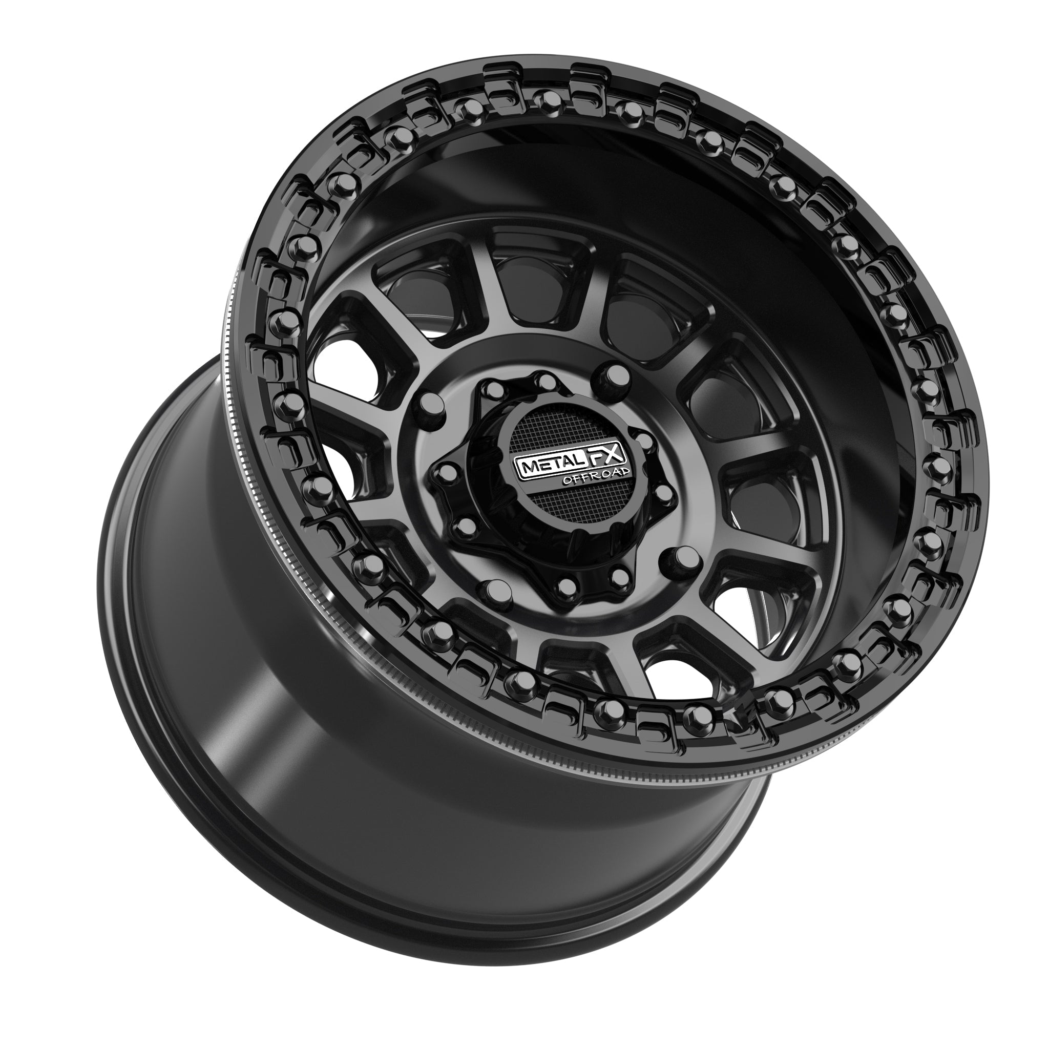 Rampage Beadlock | Satin Black w/ Gloss Black Ring
