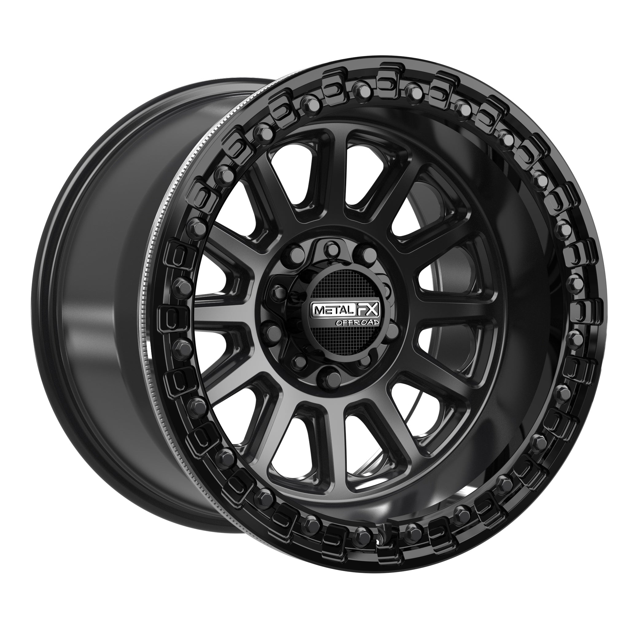 Rampage R Beadlock | Satin Black w/ Gloss Black Ring