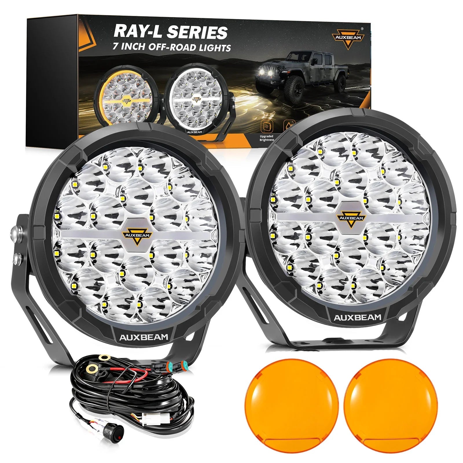 RAY-L Series 7/9 Inch Dual DRL Offroad LED Driving Lights