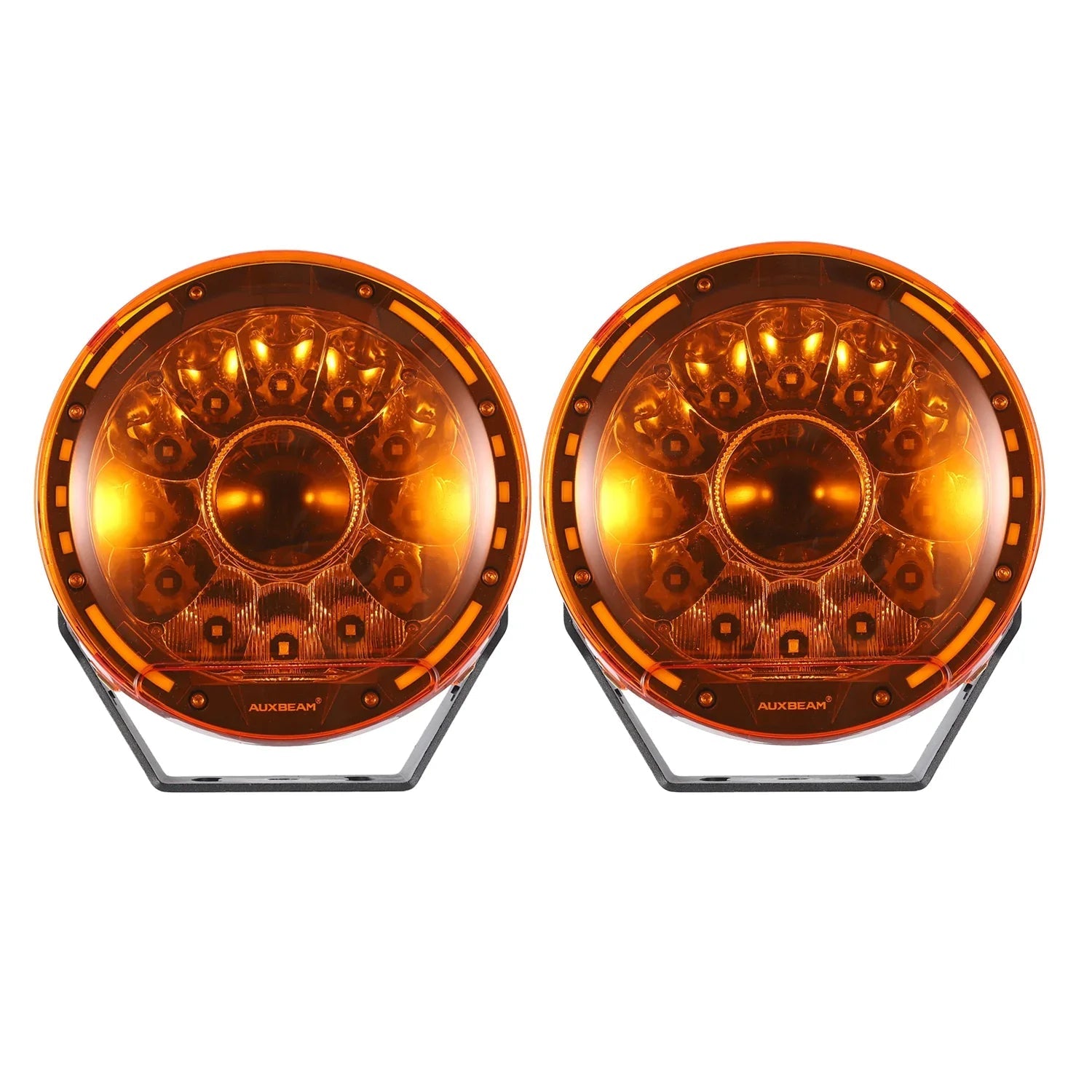 (2pcs/set) 7 Inch 230W 33332LM 360-PRO Series Custom Lens Offroad LED Driving Lights+Amber/Black Covers(Optional) for JEEP WRANGLER JL JK TJ