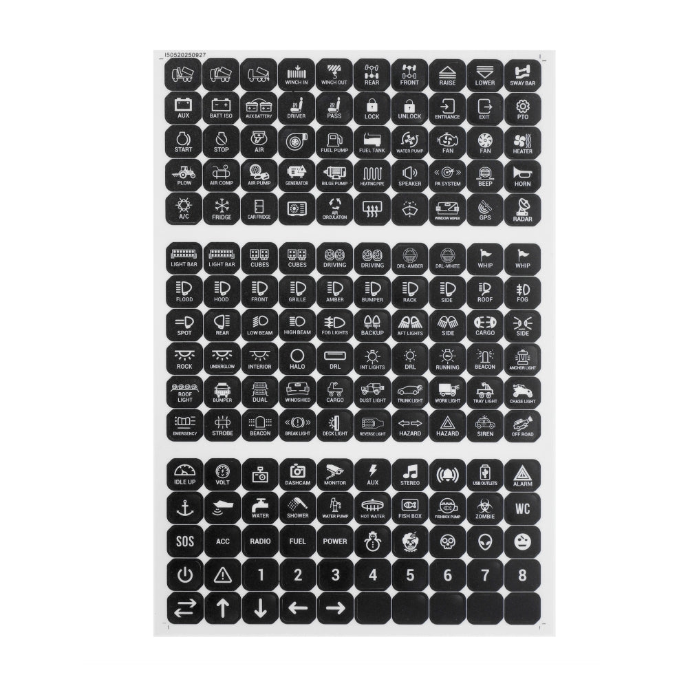 160 Universal Stickers for KS-80 Knob Switch Panel