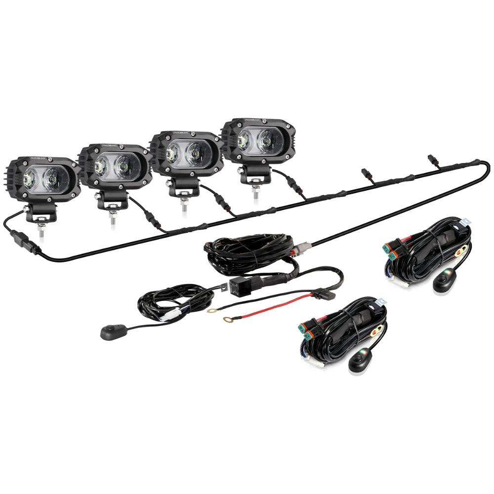 R4 Series | 4 Inch 60W Corrugated Lens 120° Wide Beam LED Pods Lights
