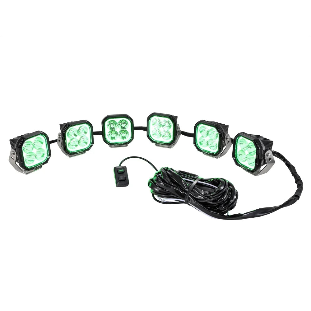Color Play Series RGB Version 6-LED Pod Light Power Wiring Harness Kit with 3 PIN DT Plug