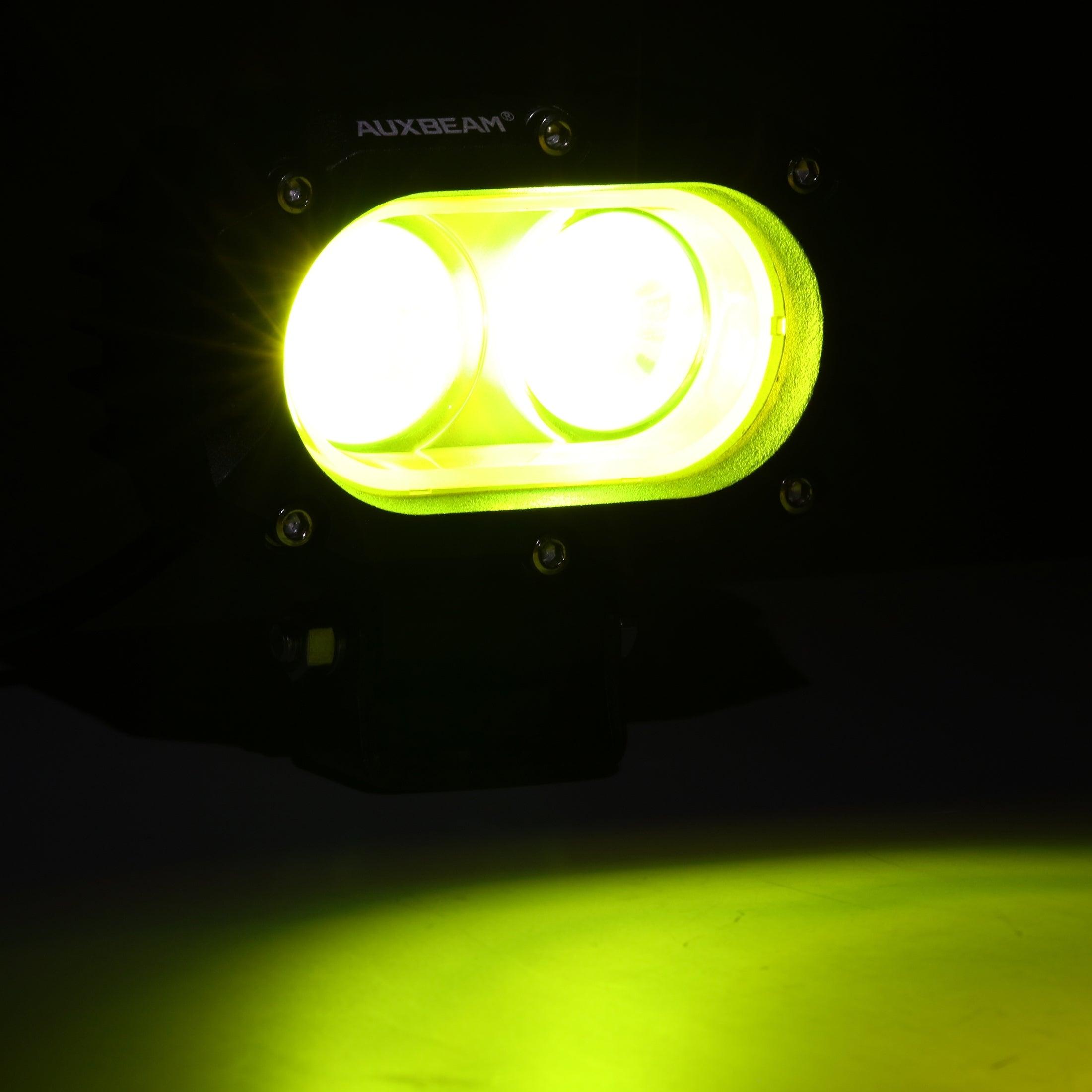 R4 Series | 4 Inch 60W LED Pods Light Flood Beam Amber Light