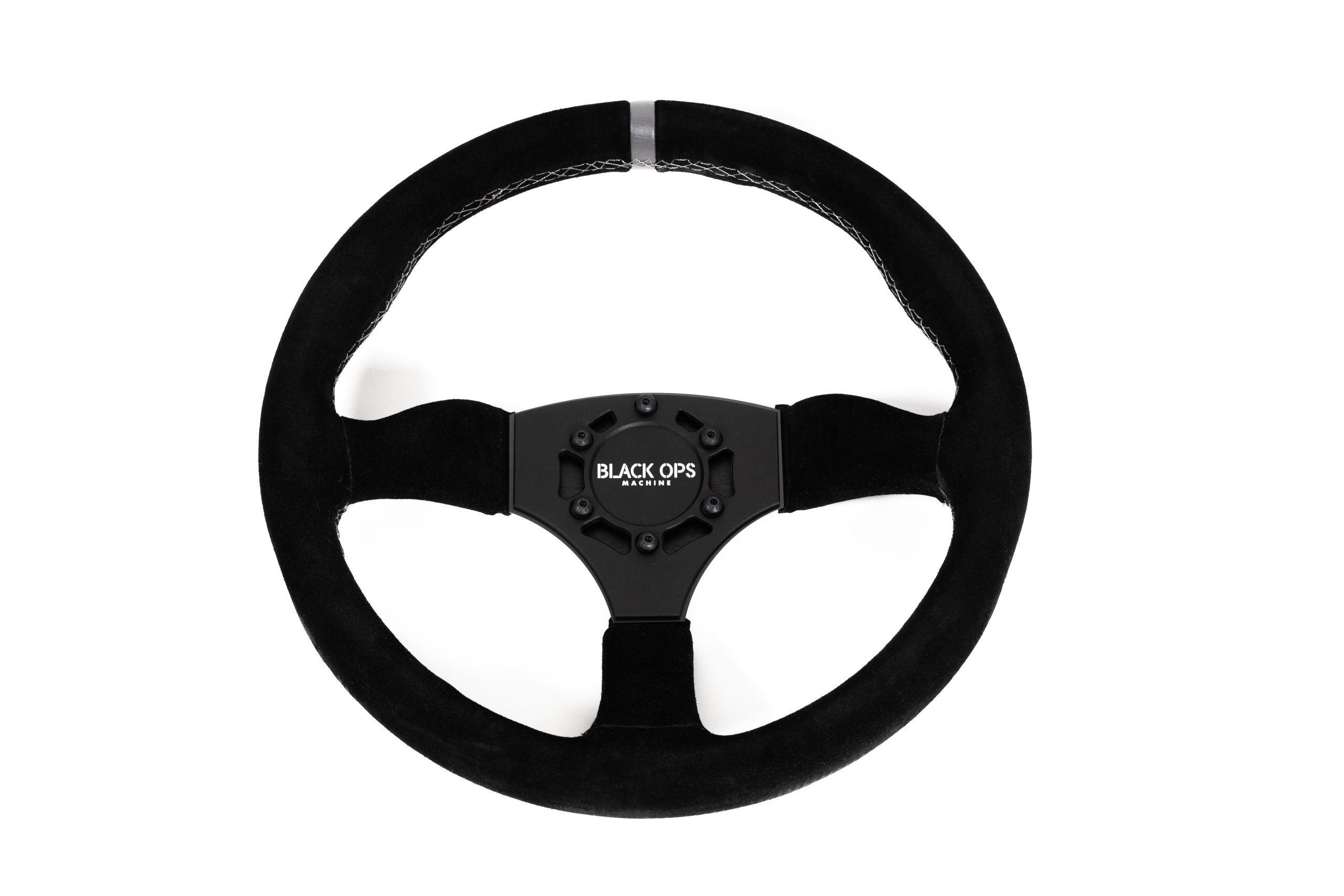 Black Ops SUEDE STEERING WHEEL (6 BOLT PATTERN)