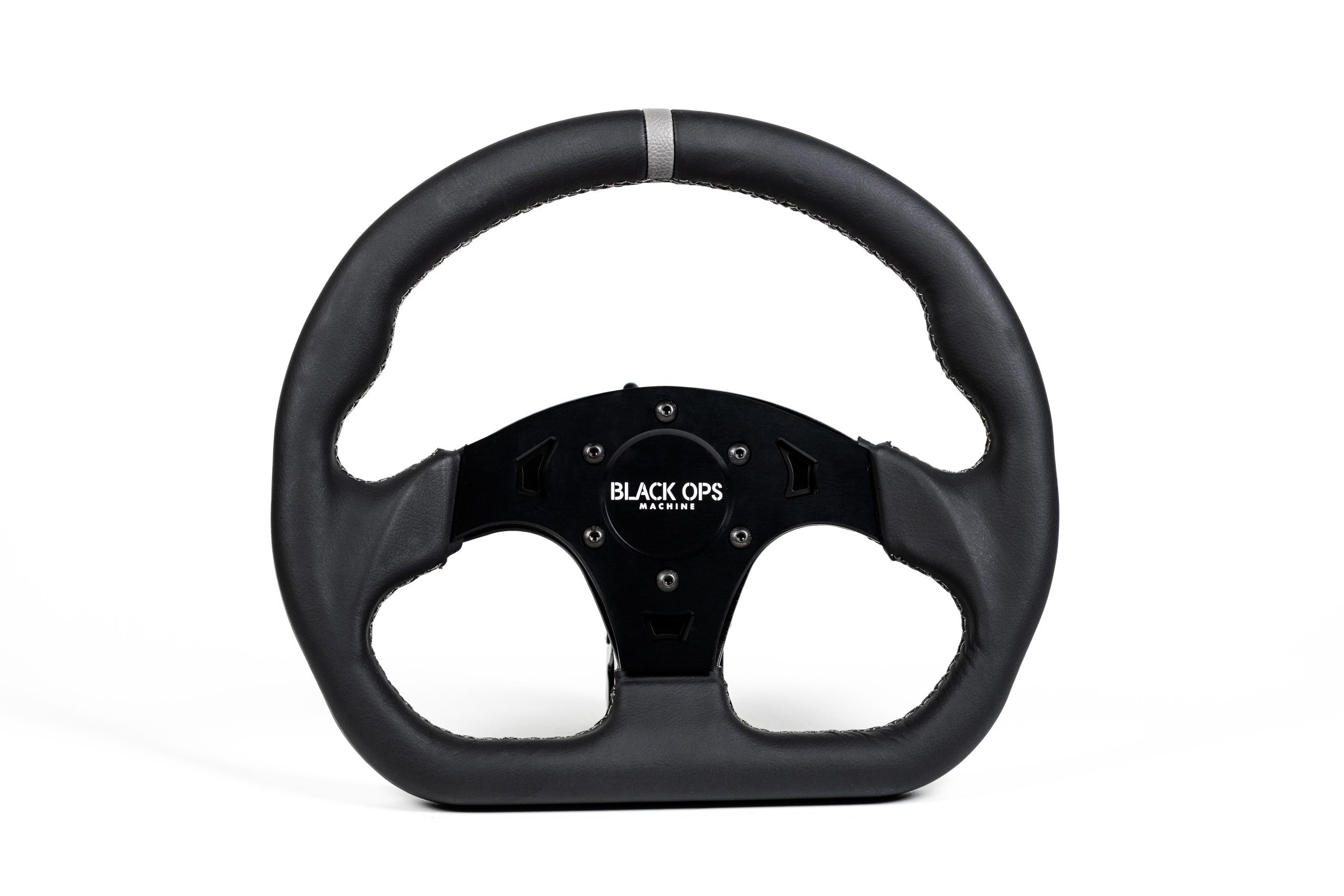 Black Ops D-SHAPED STEERING WHEEL – LEATHER