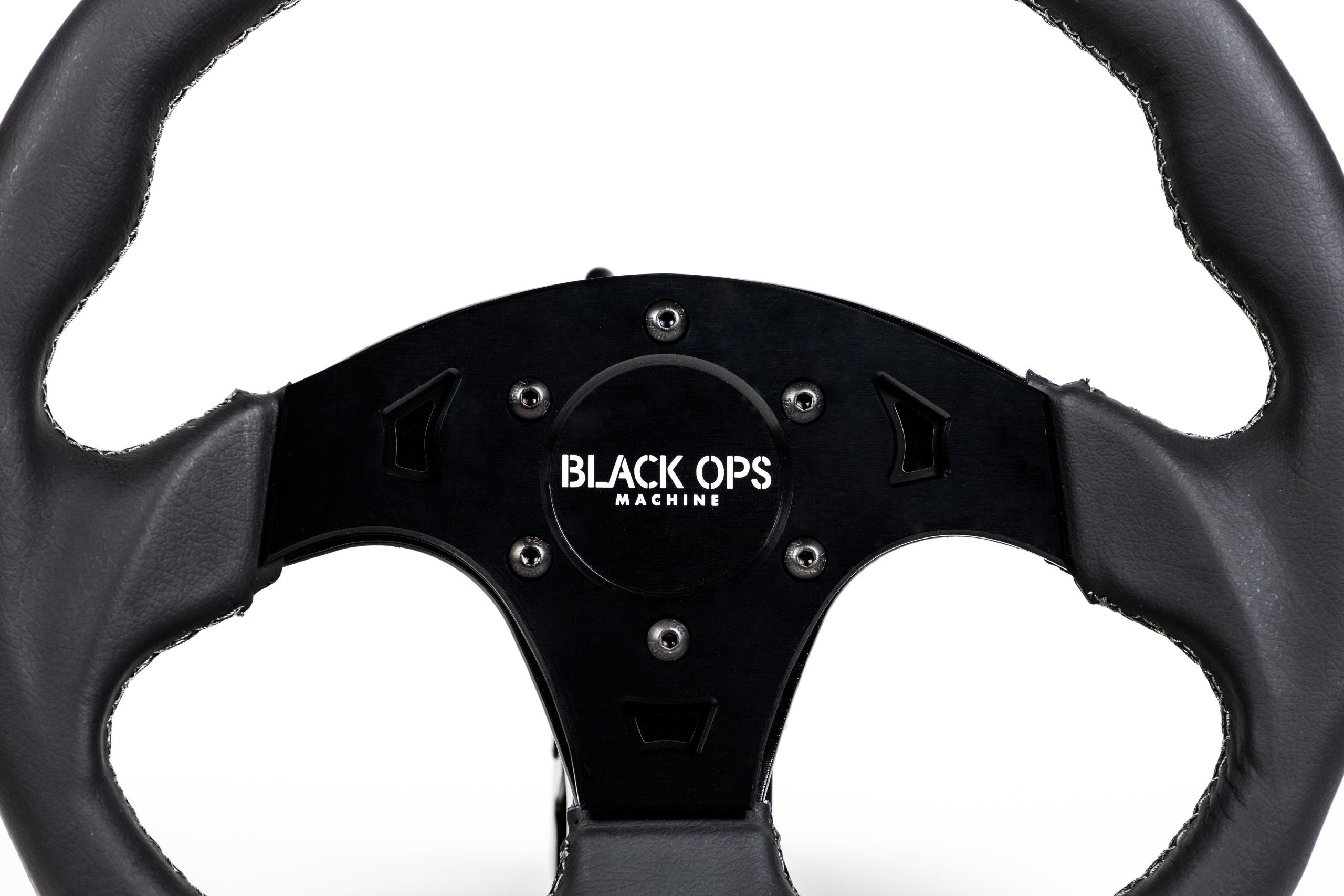 Black Ops D-SHAPED STEERING WHEEL – LEATHER