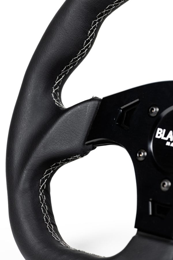 Black Ops D-SHAPED STEERING WHEEL – LEATHER