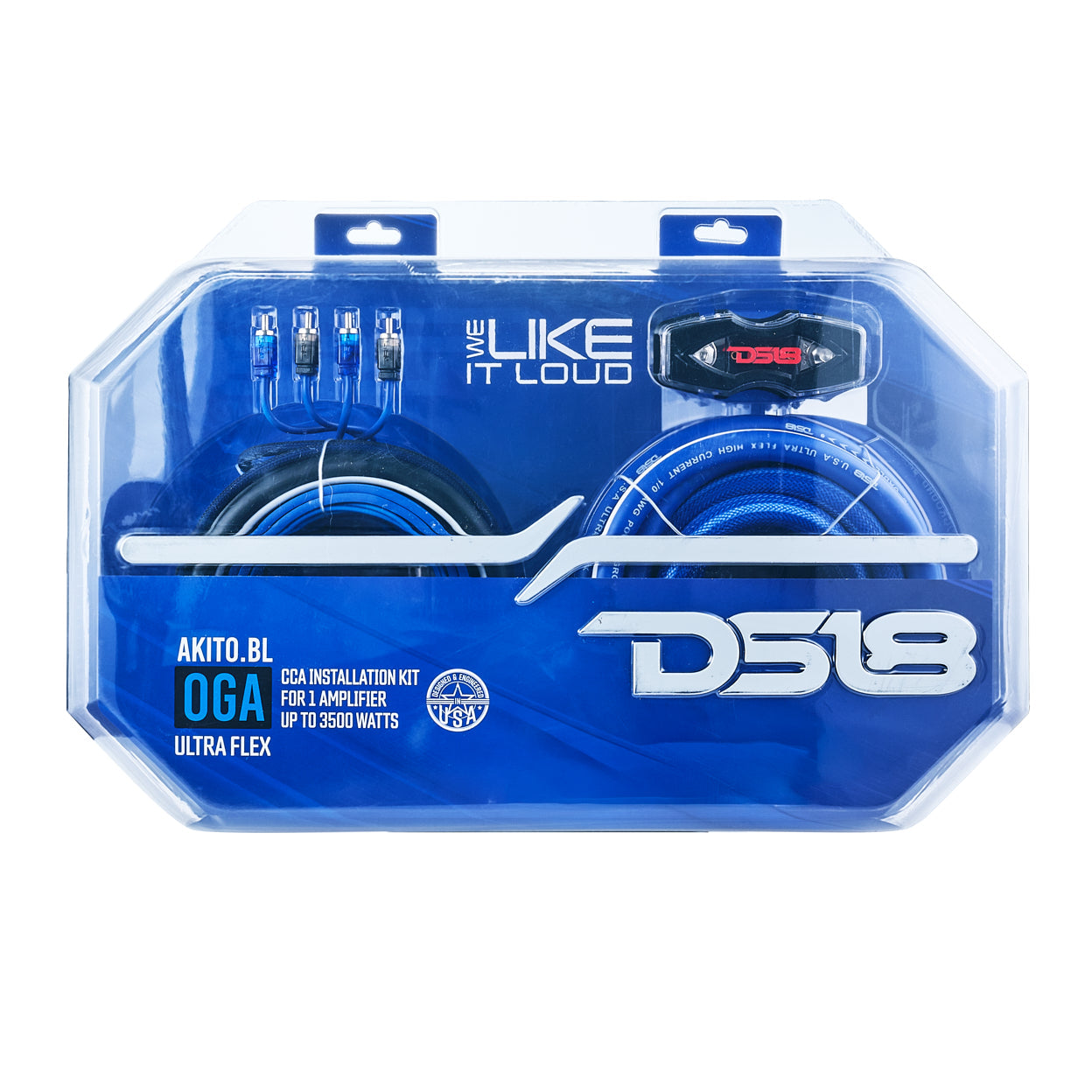 0-GA Amplifier Installation Wiring Kit - Blue