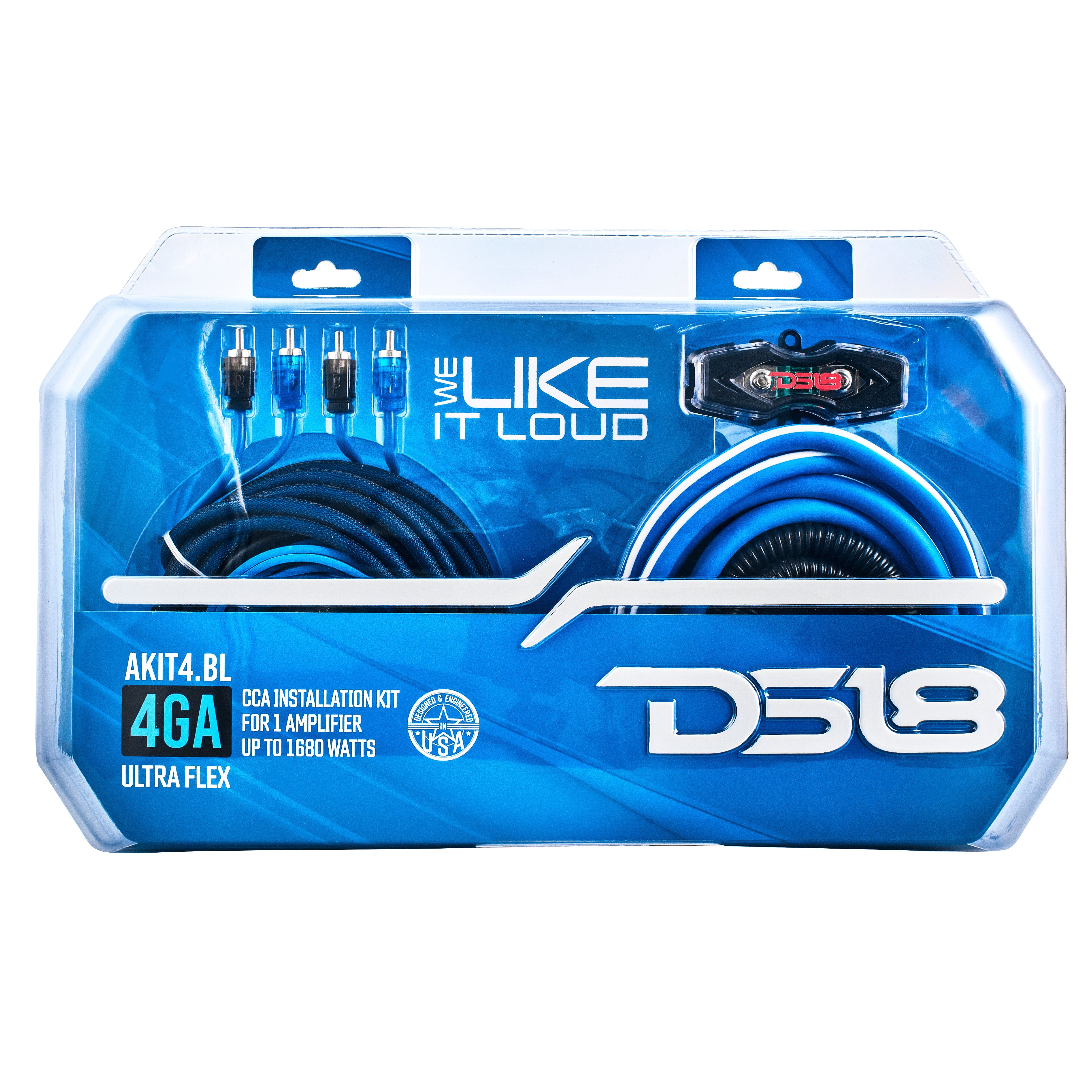 4-GA Amplifier Installation Kit - BLUE