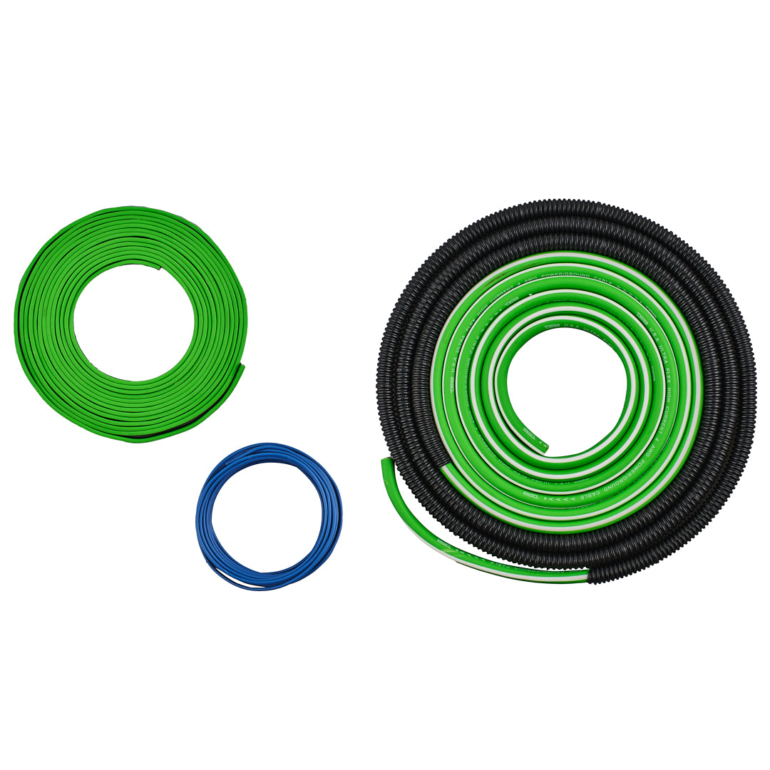 4-GA Amplifier Installation Kit - GREEN