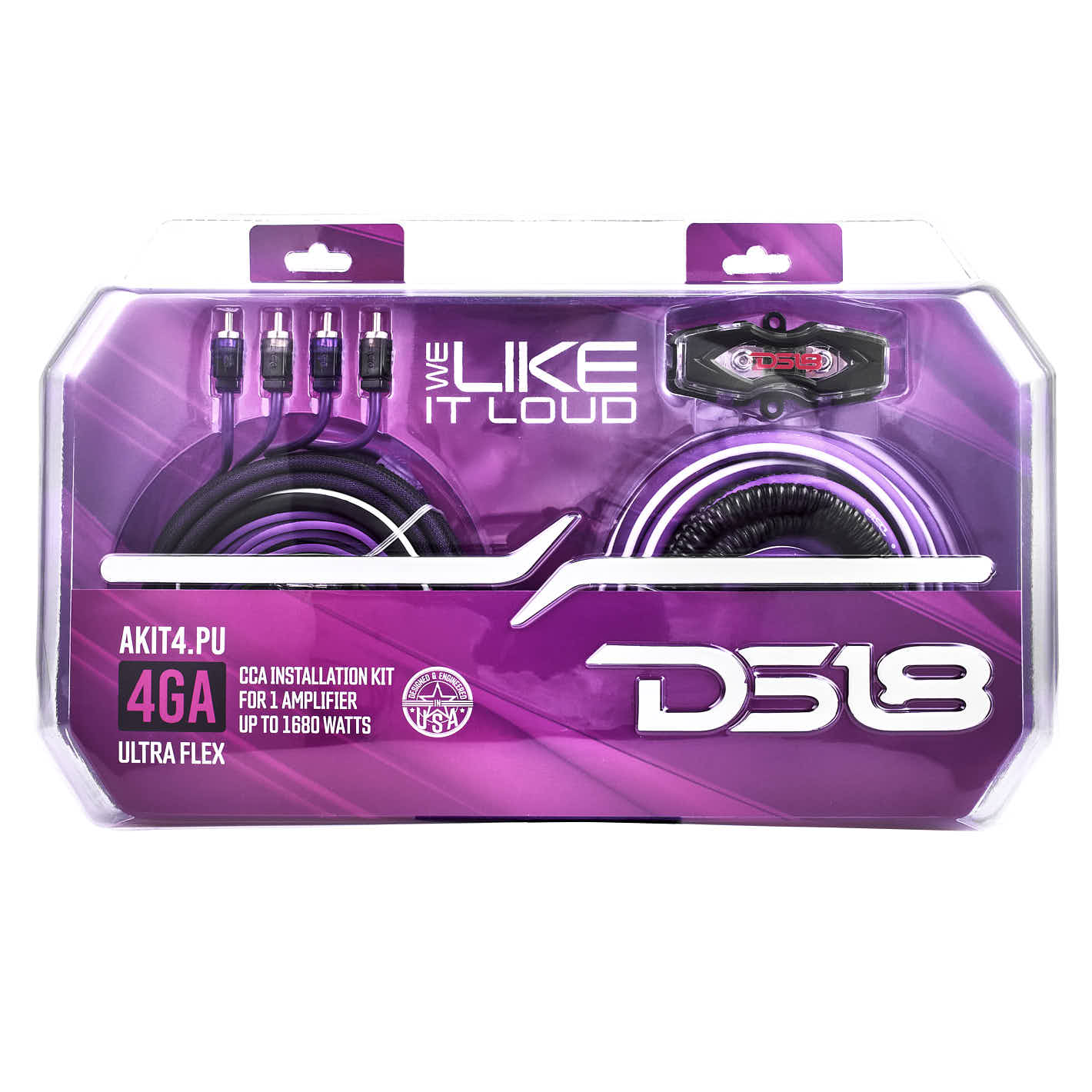 4-GA Amplifier Installation Kit - PURPLE