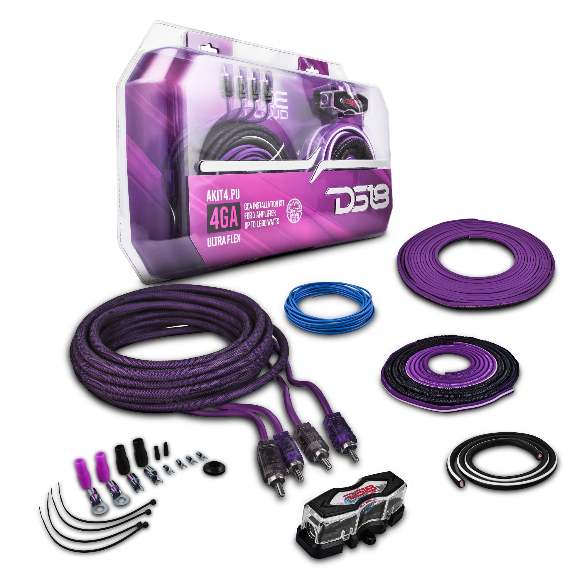 4-GA Amplifier Installation Kit - PURPLE