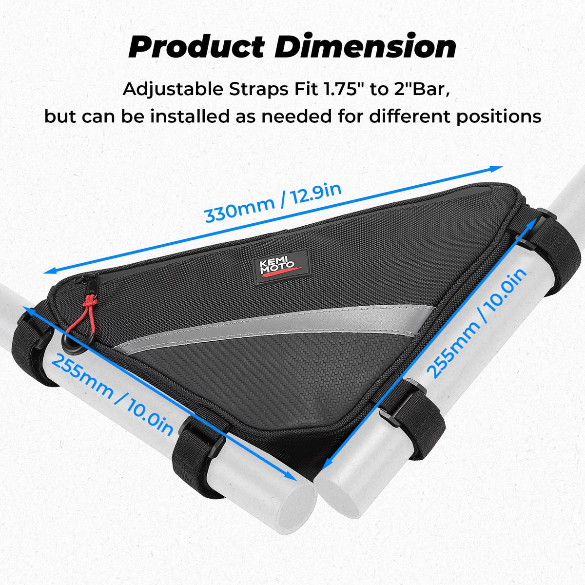 UTV Roll Bar Triangle Storage Bag - Kemimoto