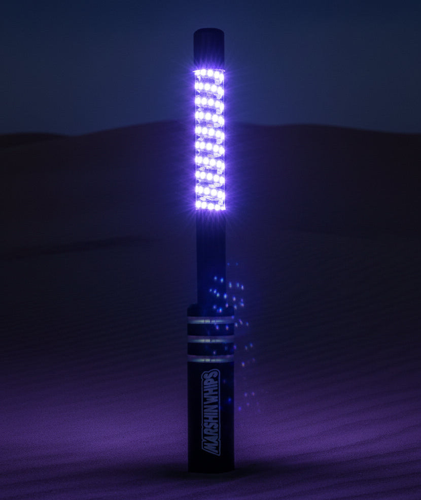 Marshin Whips V2 Black Out LED Whip | Single Stealth Off-Road Light