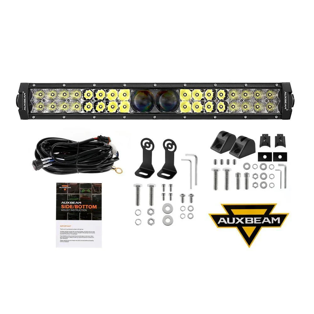 NEW VERSION 22 Inch 5D-PRO Series Combo Dual Row LED Light Bar with DT Wiring Harness Kit for Chevy Colorado