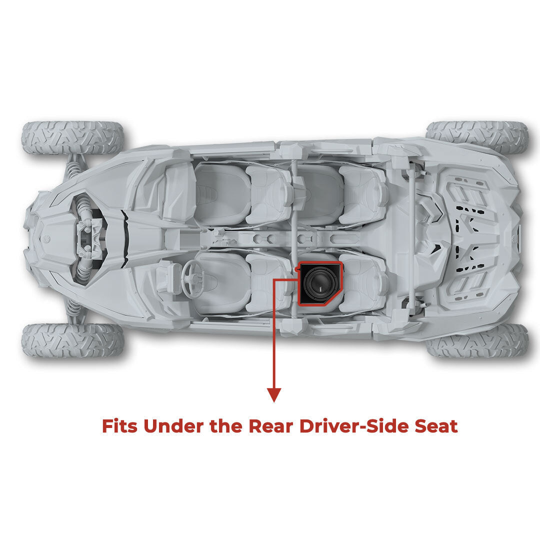 Can-Am 10” Under-Seat Subwoofer Enclosure for 4-Door Maverick X3 (2017-Up) - Rear Driver Side
