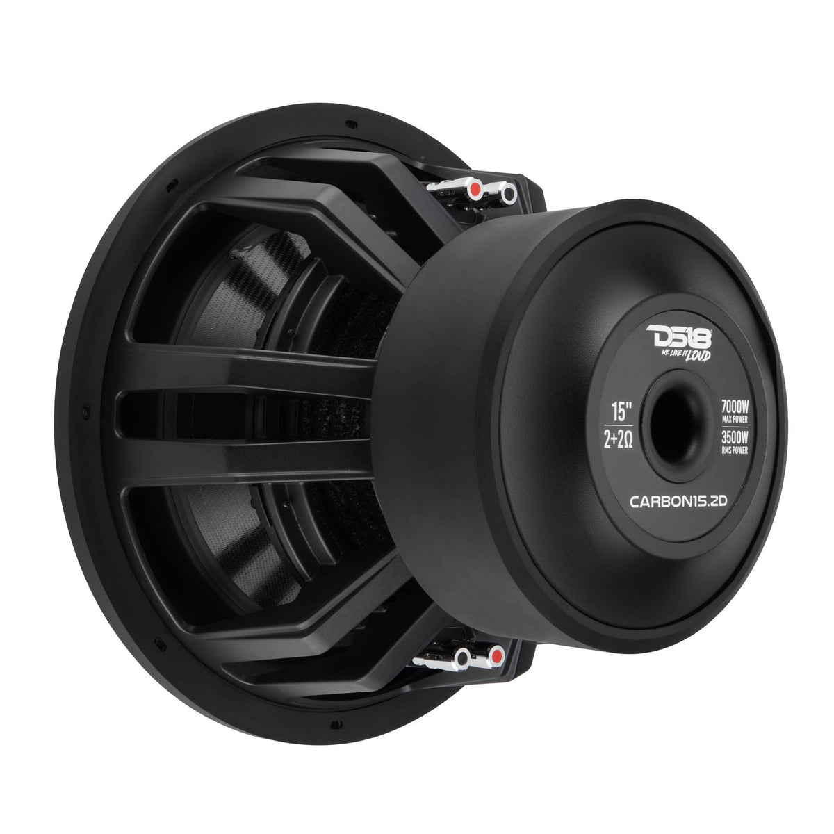 15" High Excursion Subwoofer with Carbon Fiber Cone | 3500W RMS / 7000W Peak | Dual 2-Ohm Voice Coil