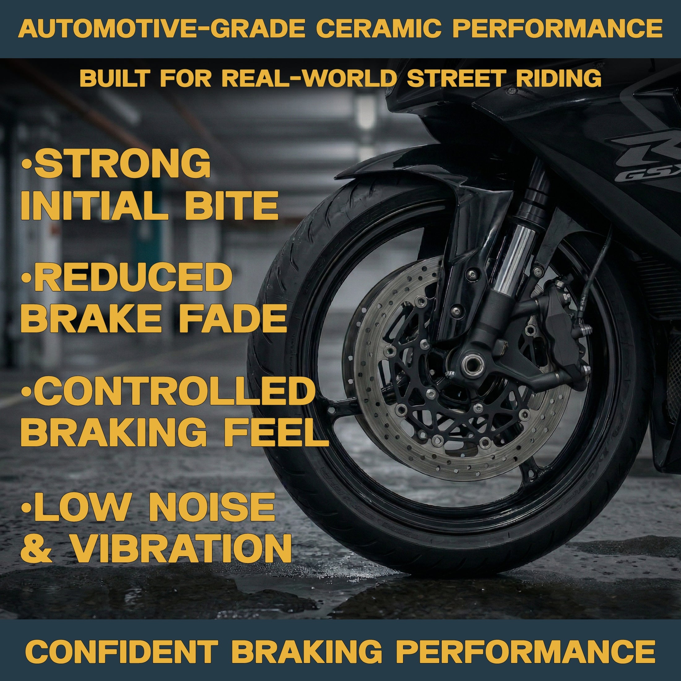 Kawasaki ER-6n 650 2009-2016 Ceramic Brake Pad Set