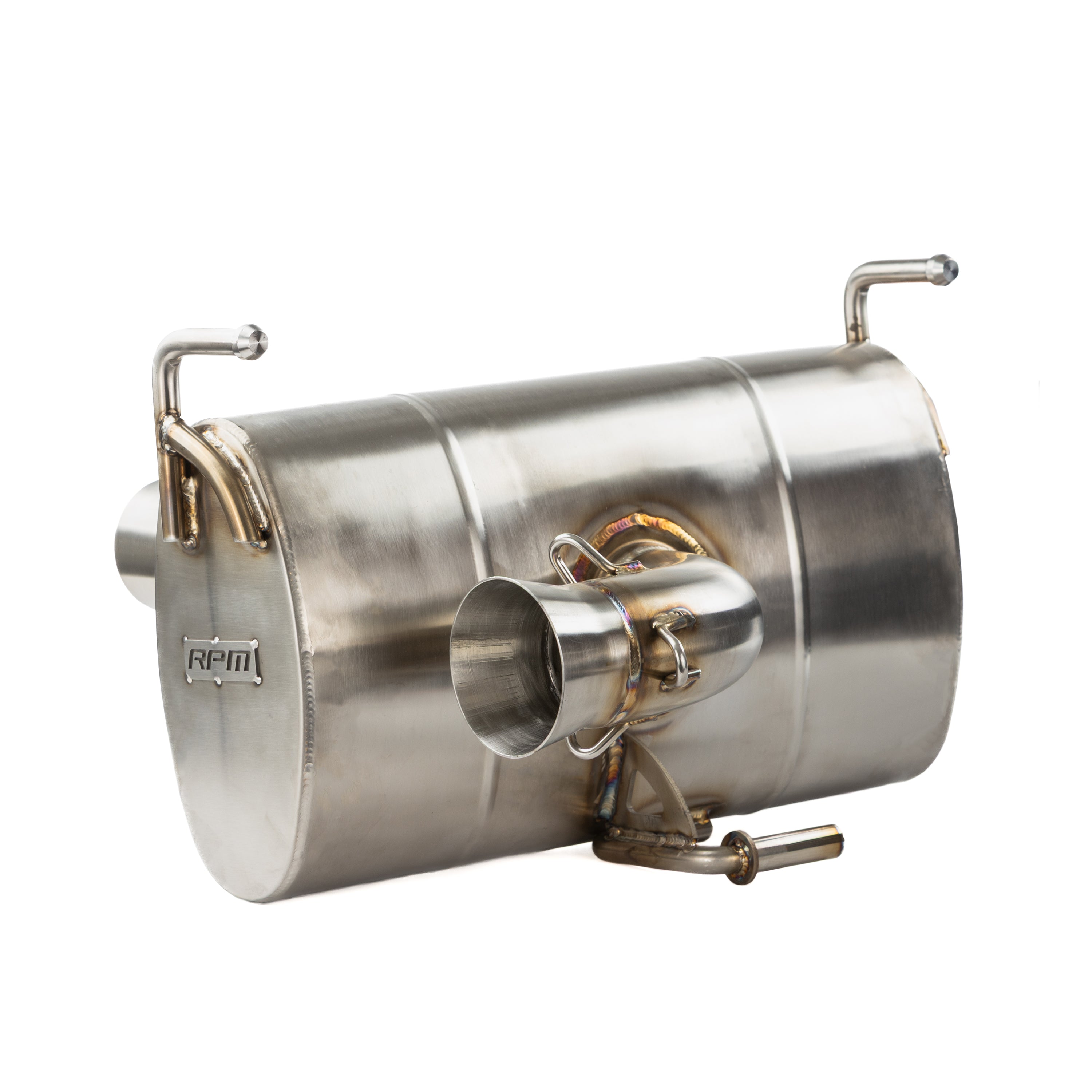 RPM Kawasaki H2 3/4 Exhaust – 2.5" Mid Pipe + Chambered Muffler | Straight or E-Valve Option